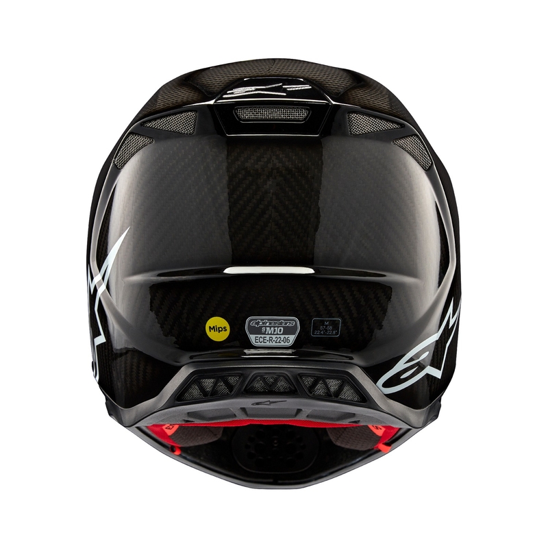 Alpinestars Supertech S-M10 Solid motokrossz bukósisak fényes carbon