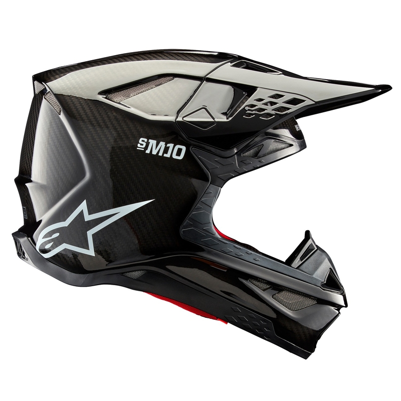 Alpinestars Supertech S-M10 Solid motokrossz bukósisak fényes carbon