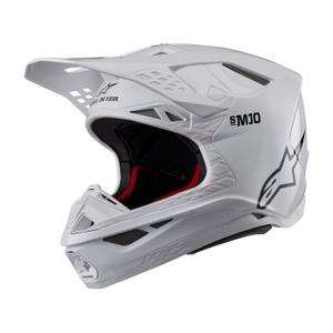 Motokrosová helma Alpinestars Supertech S-M10 Solid bílá