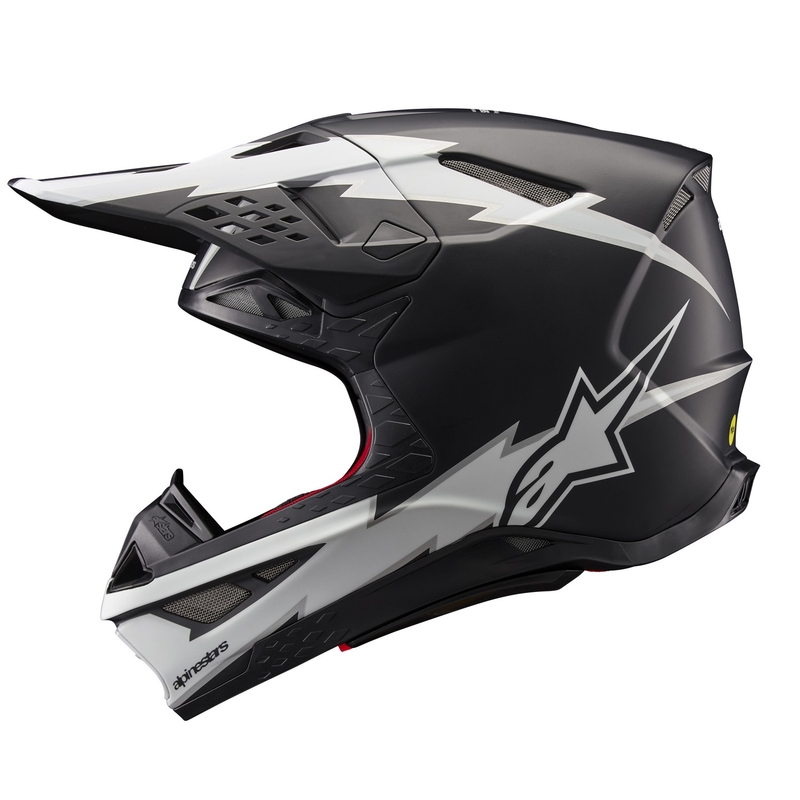 Alpinestars Supertech S-M10 Ampress motokrossz bukósisak matt fekete-fehér