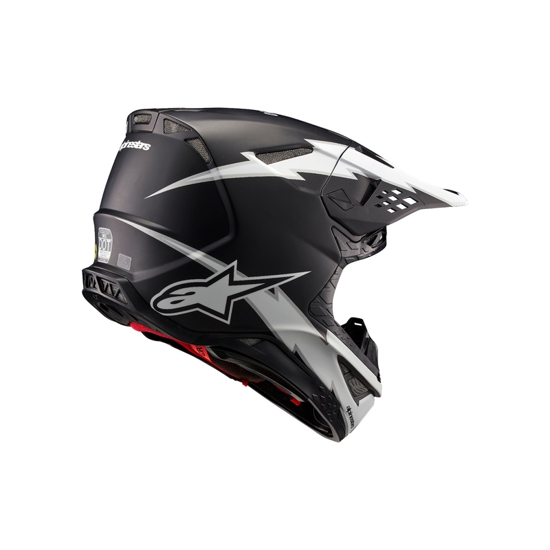 Alpinestars Supertech S-M10 Ampress motokrossz bukósisak matt fekete-fehér