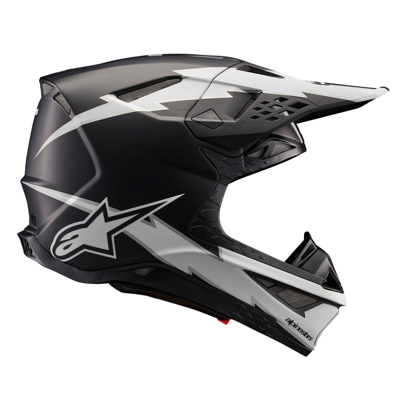Alpinestars Supertech S-M10 Ampress motokrossz bukósisak matt fekete-fehér