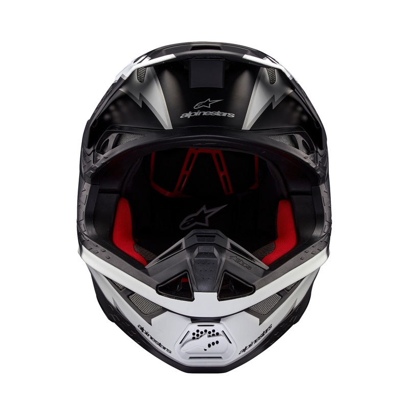 Alpinestars Supertech S-M10 Ampress motokrossz bukósisak matt fekete-fehér