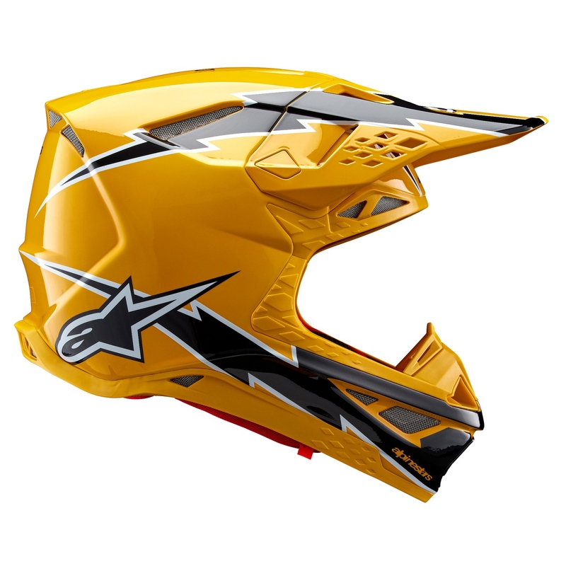 Alpinestars Supertech S-M10 Ampress motokrossz bukósisak fekete-sárga