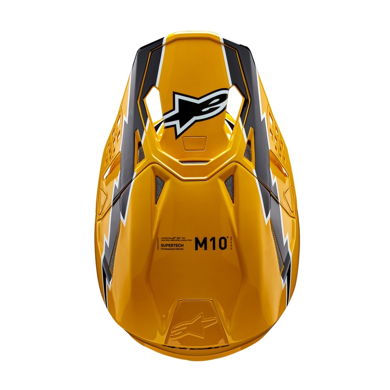 Alpinestars Supertech S-M10 Ampress motokrossz bukósisak fekete-sárga