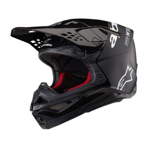 Motokrosová helma Alpinestars Supertech S-M10 Flood černo-tmavě šedá