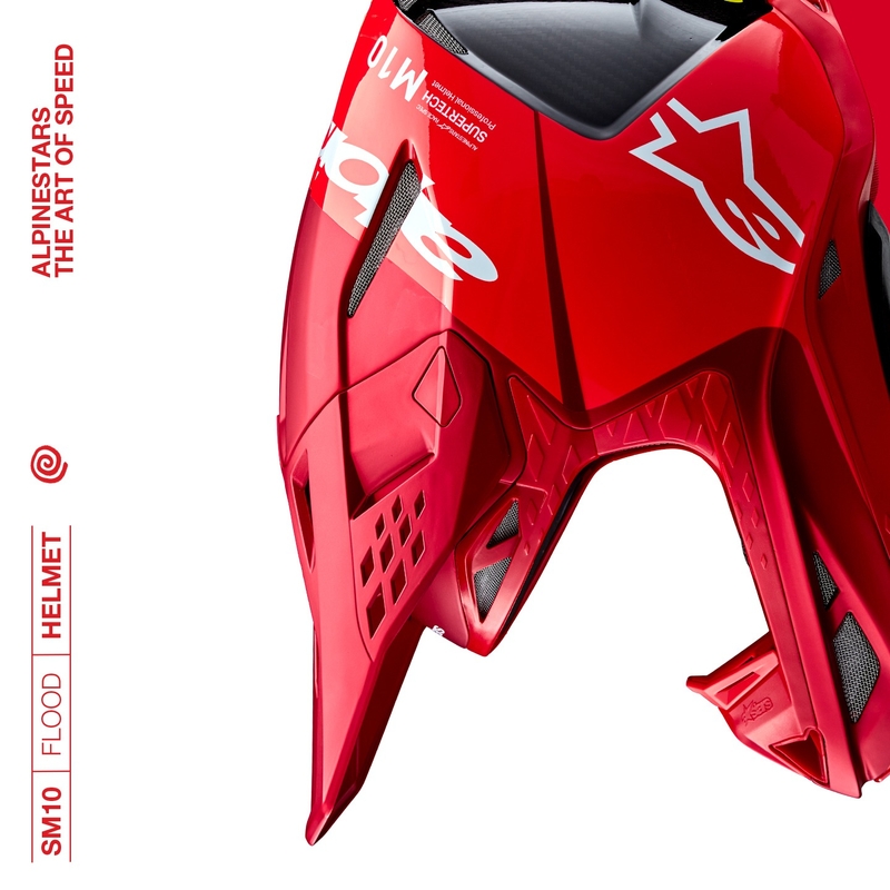 Alpinestars Supertech S-M10 Flood motokrossz bukósisak fluo piros-matt piros