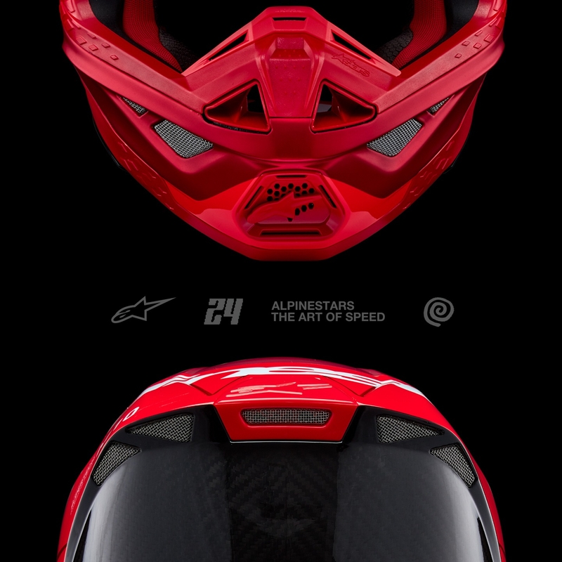 Alpinestars Supertech S-M10 Flood motokrossz bukósisak fluo piros-matt piros