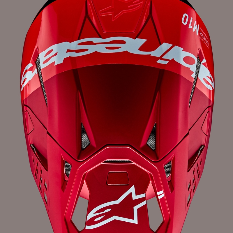 Alpinestars Supertech S-M10 Flood motokrossz bukósisak fluo piros-matt piros
