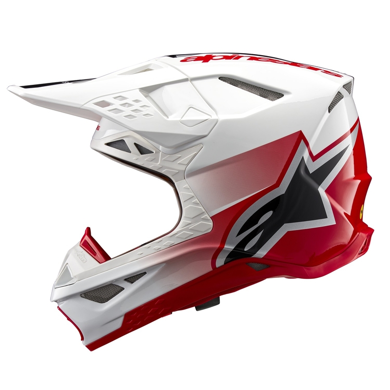 Alpinestars Supertech S-M10 Unite motokrossz bukósisak piros-fehér