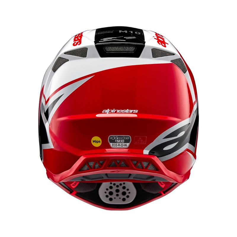 Alpinestars Supertech S-M10 Unite motokrossz bukósisak piros-fehér