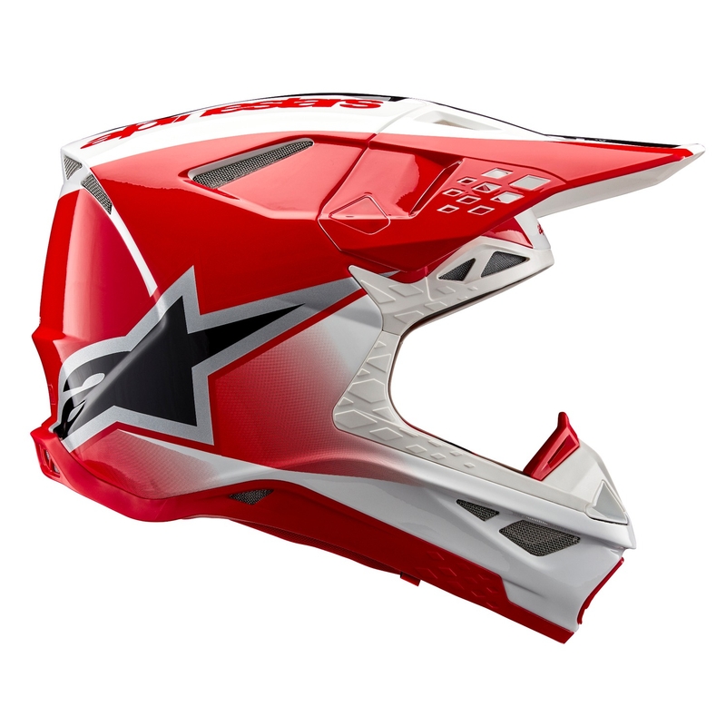 Alpinestars Supertech S-M10 Unite motokrossz bukósisak piros-fehér