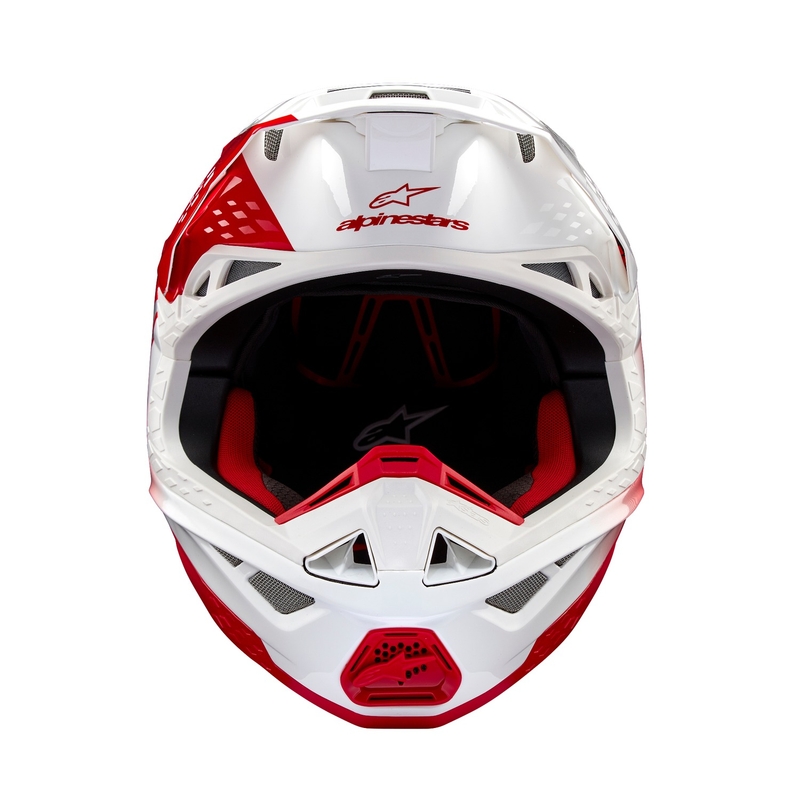 Alpinestars Supertech S-M10 Unite motokrossz bukósisak piros-fehér