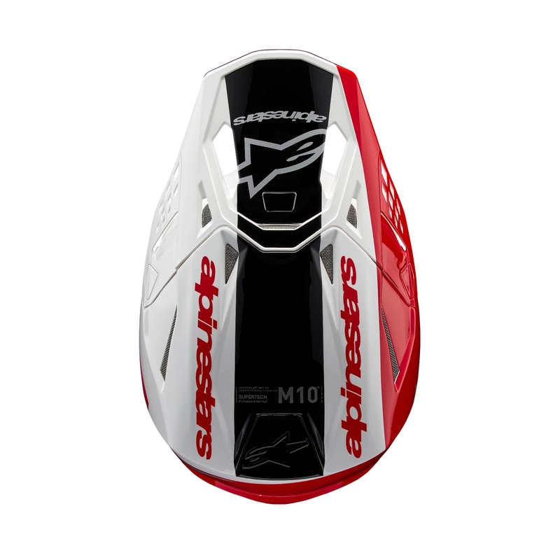Alpinestars Supertech S-M10 Unite motokrossz bukósisak piros-fehér
