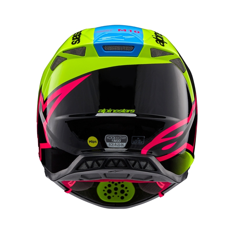 Alpinestars Supertech S-M10 Unite motokrossz bukósisak fluo sárga-fekete-rózsaszín