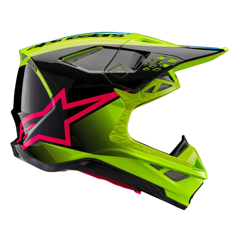 Alpinestars Supertech S-M10 Unite motokrossz bukósisak fluo sárga-fekete-rózsaszín