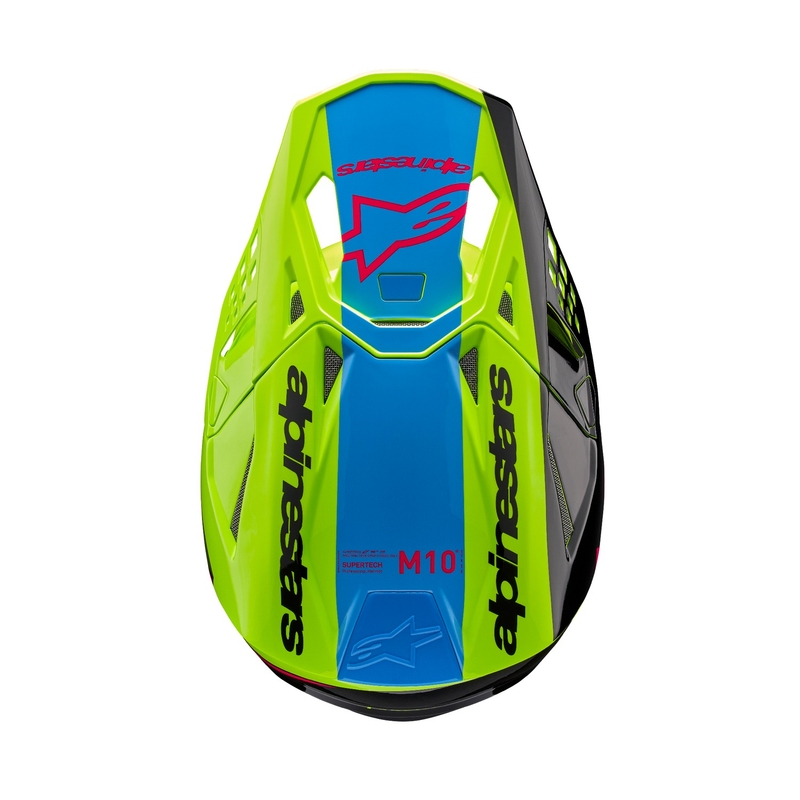 Alpinestars Supertech S-M10 Unite motokrossz bukósisak fluo sárga-fekete-rózsaszín