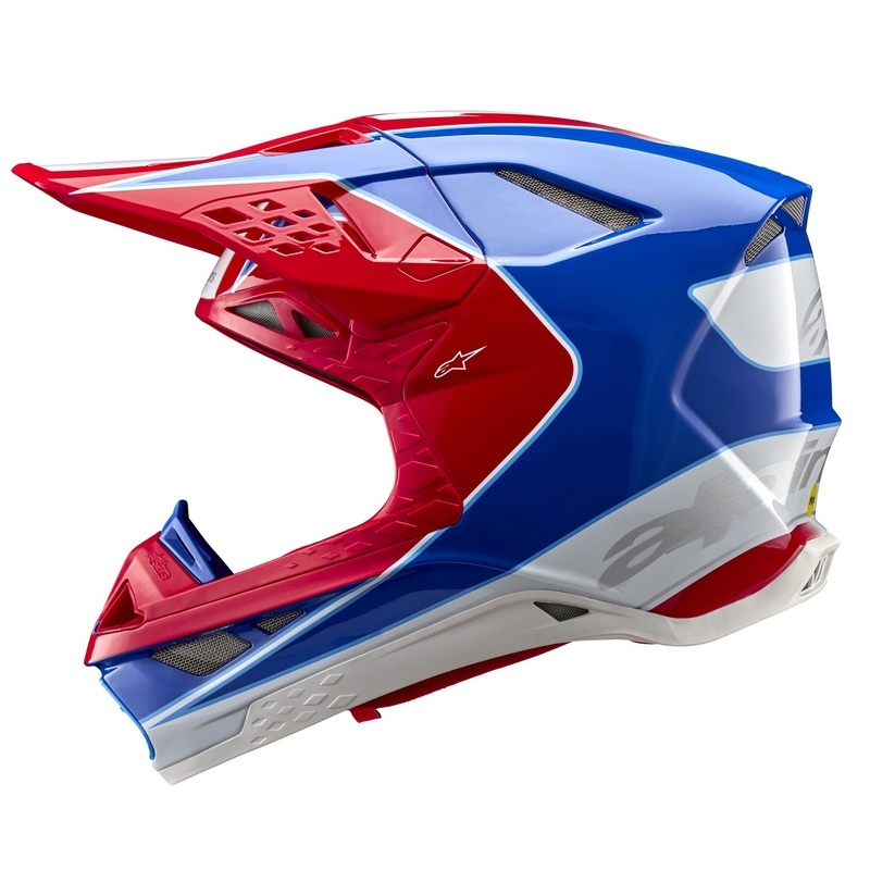 Alpinestars Supertech S-M10 Aeon motokrossz bukósisak fluo piros-kék