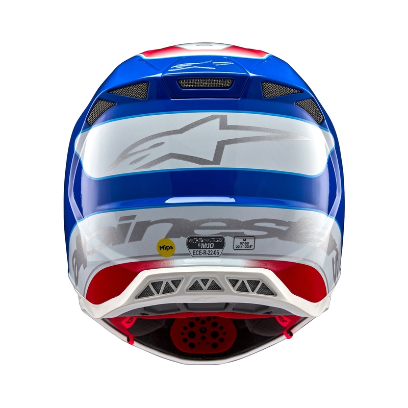 Alpinestars Supertech S-M10 Aeon motokrossz bukósisak fluo piros-kék