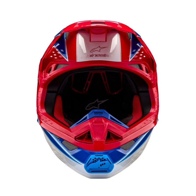 Alpinestars Supertech S-M10 Aeon motokrossz bukósisak fluo piros-kék