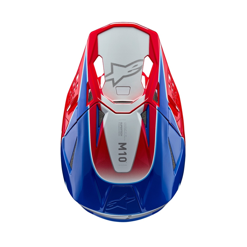 Alpinestars Supertech S-M10 Aeon motokrossz bukósisak fluo piros-kék