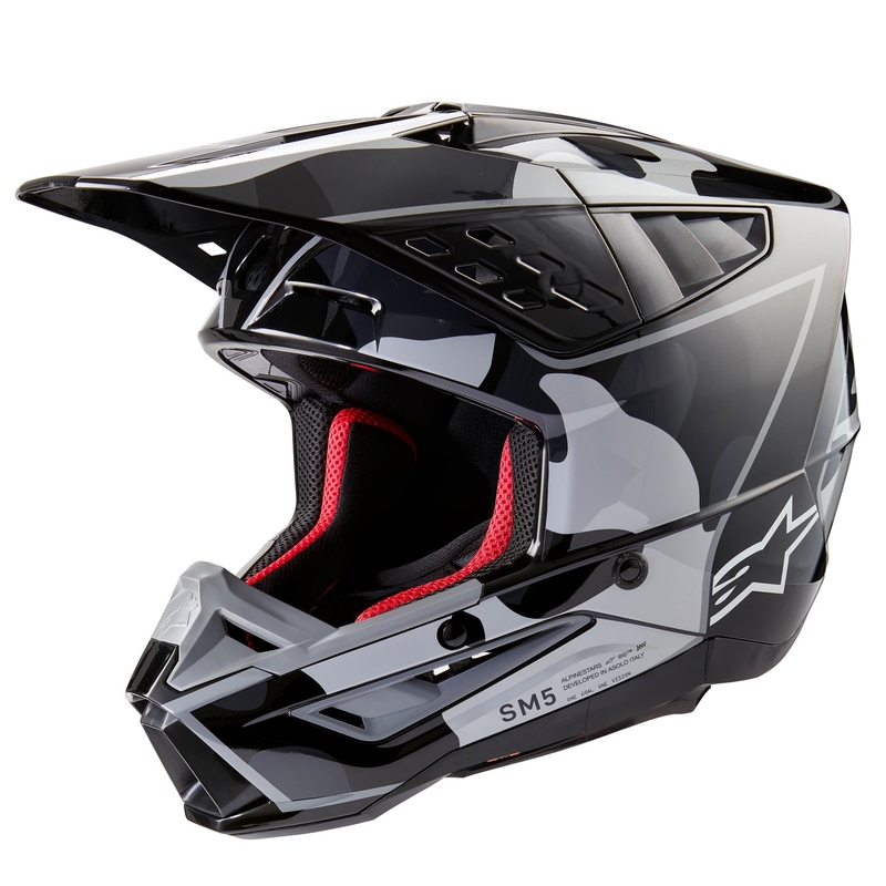 Alpinestars S-M5 Rover 2 motokrossz bukósisak fekete-ezüst