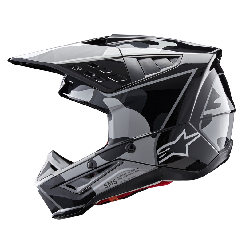 Alpinestars S-M5 Rover 2 motokrossz bukósisak fekete-ezüst