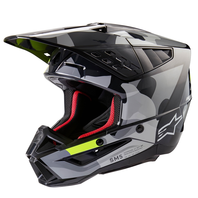 Alpinestars S-M5 Rover 2 motokrossz bukósisak sötétszürke-fluo sárga