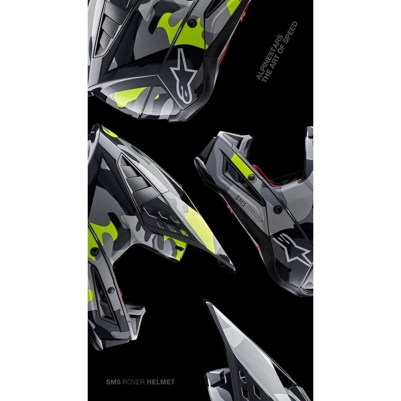 Alpinestars S-M5 Rover 2 motokrossz bukósisak sötétszürke-fluo sárga