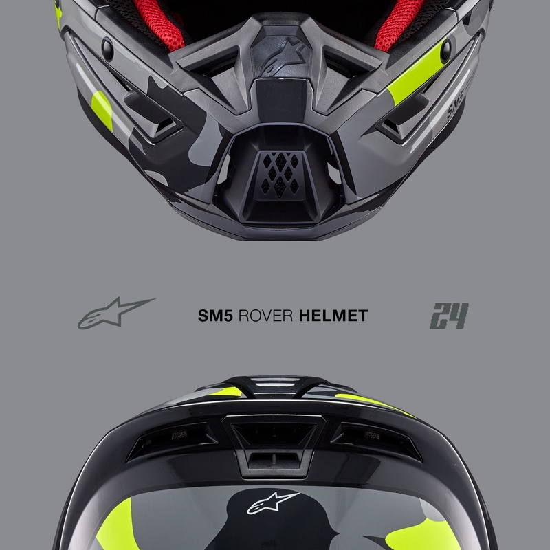 Alpinestars S-M5 Rover 2 motokrossz bukósisak sötétszürke-fluo sárga