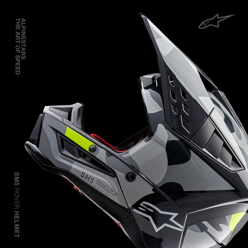 Alpinestars S-M5 Rover 2 motokrossz bukósisak sötétszürke-fluo sárga