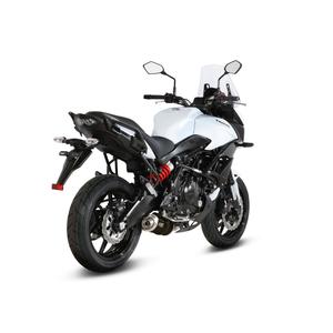 Teljes kipufogó rendszer 2x1 STORM OVAL K.041.LX1B Acélos fekete