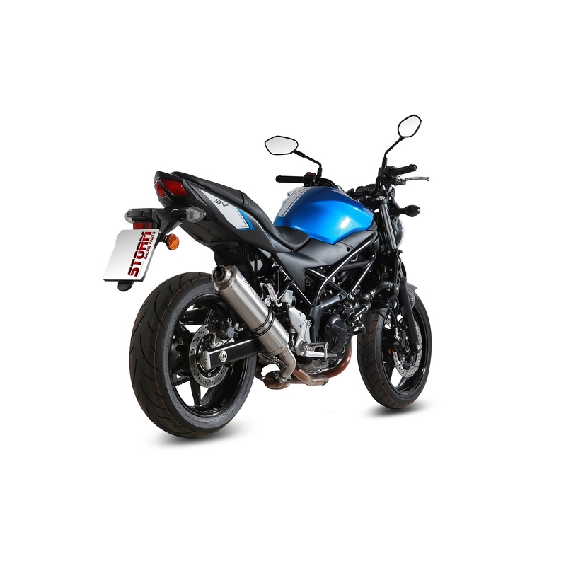 Kipufogóvég STORM OVAL rozsdamentes részére SUZUKI SV 650 / S 2016-2024, SUZUKI SV 650 X 2016-2024