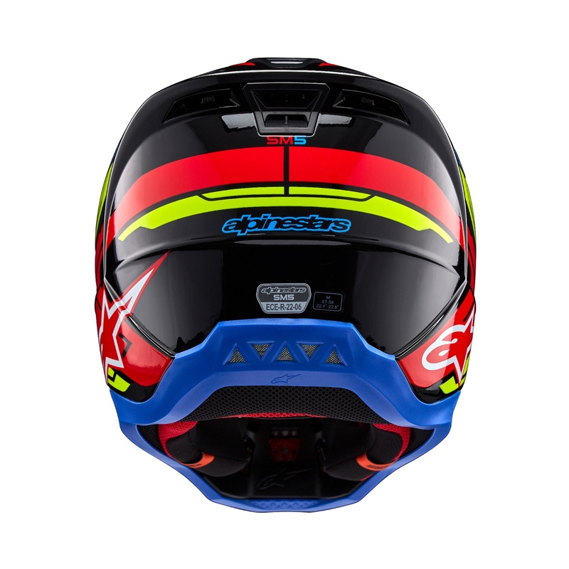 Alpinestars S-M5 Action 2 motokrossz bukósisak fluo sárga-fluo piros