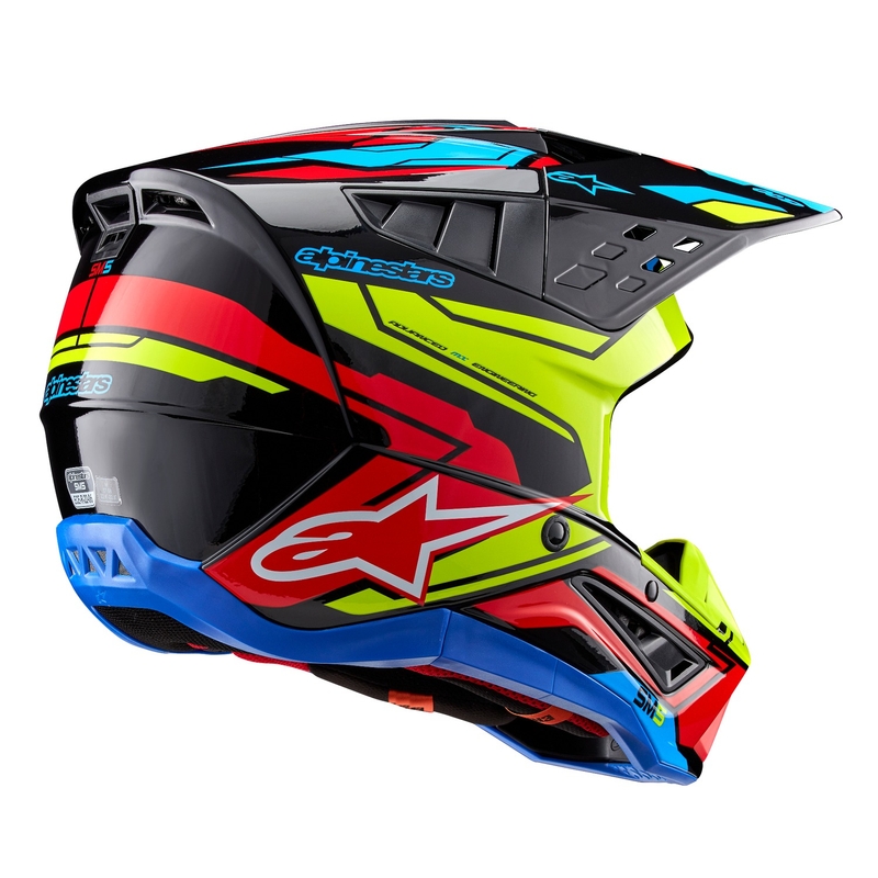 Alpinestars S-M5 Action 2 motokrossz bukósisak fluo sárga-fluo piros