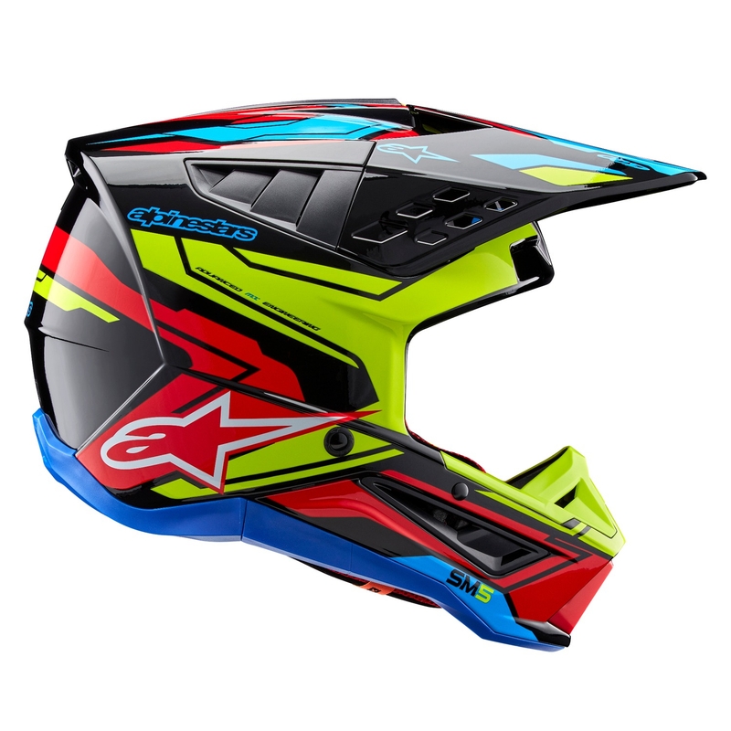 Alpinestars S-M5 Action 2 motokrossz bukósisak fluo sárga-fluo piros