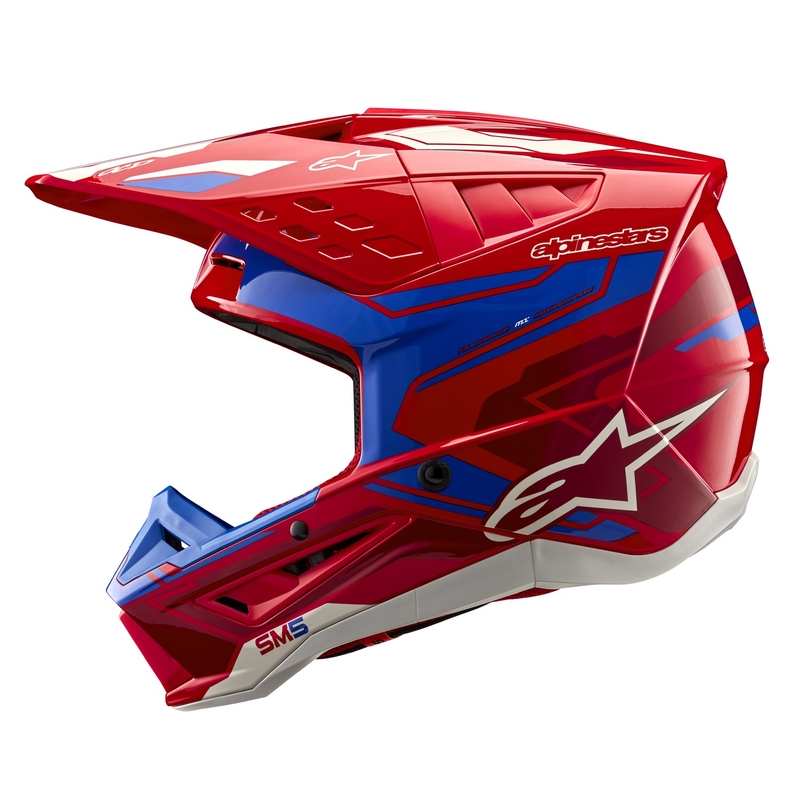 Alpinestars S-M5 Action 2 motokrossz bukósisak fluo piros-kék