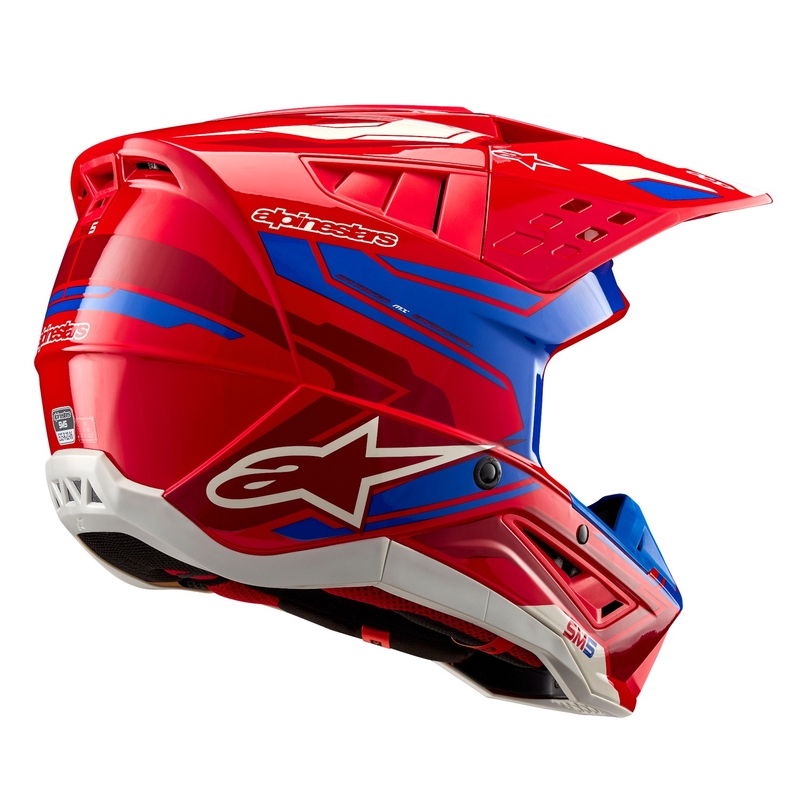 Alpinestars S-M5 Action 2 motokrossz bukósisak fluo piros-kék