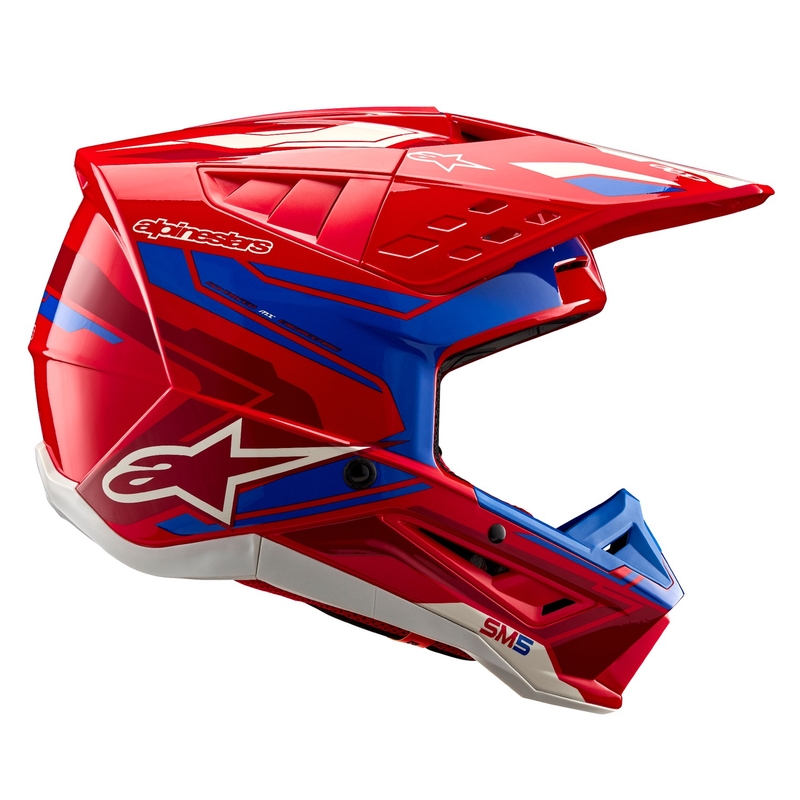 Alpinestars S-M5 Action 2 motokrossz bukósisak fluo piros-kék