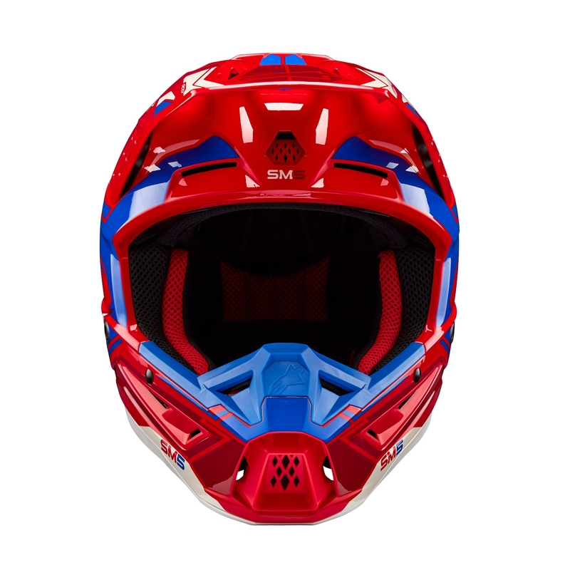 Alpinestars S-M5 Action 2 motokrossz bukósisak fluo piros-kék
