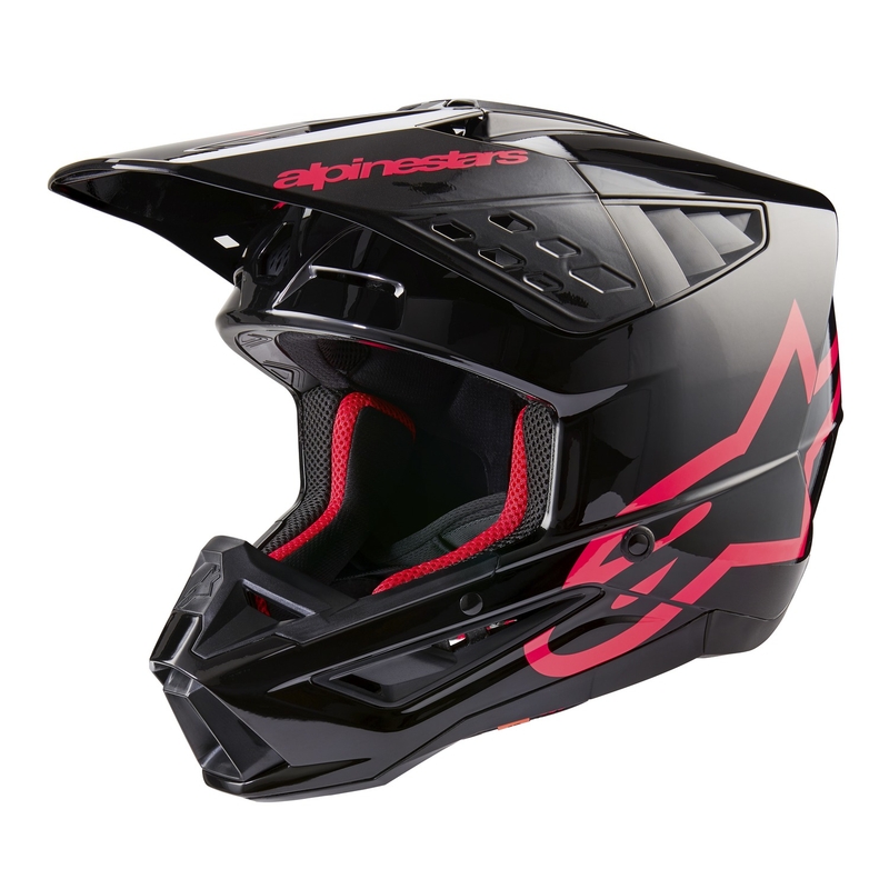 Alpinestars S-M5 Corp motokrossz bukósisak fekete-rózsaszín