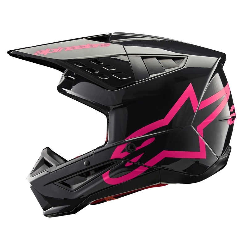 Alpinestars S-M5 Corp motokrossz bukósisak fekete-rózsaszín