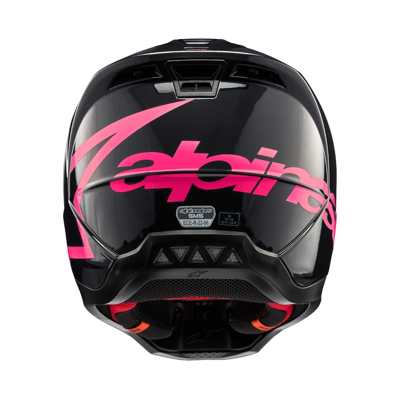 Alpinestars S-M5 Corp motokrossz bukósisak fekete-rózsaszín