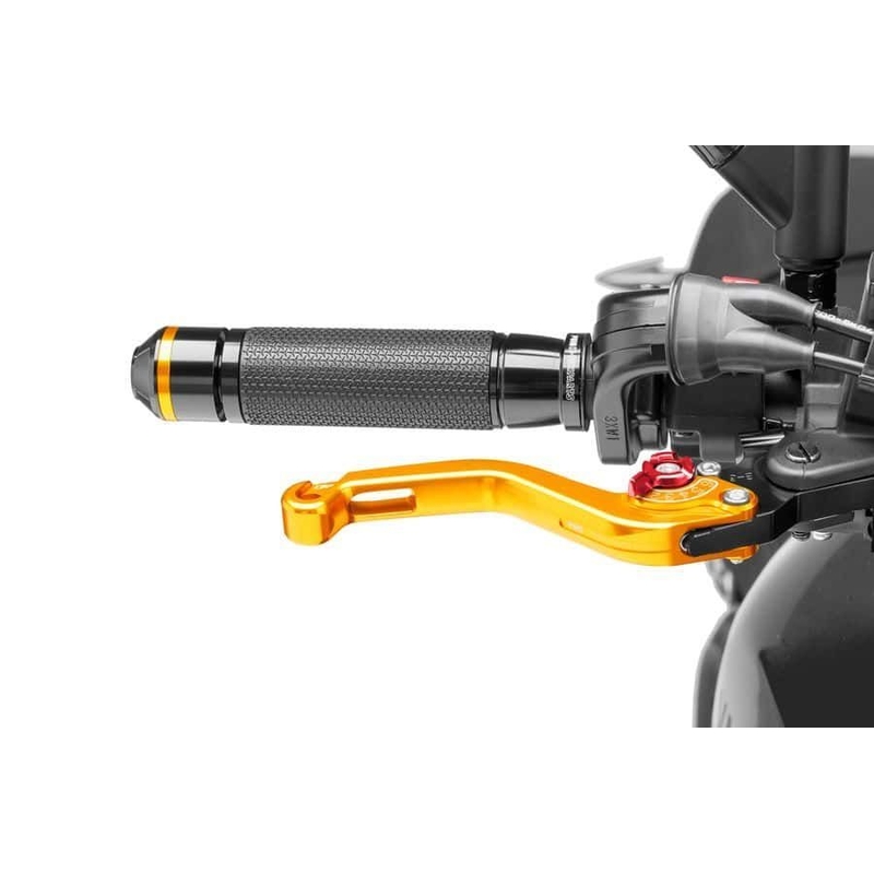Brake lever without adapter PUIG rövid gold/red