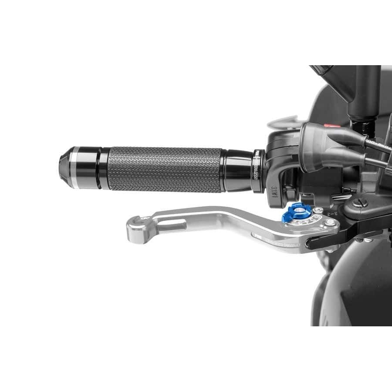 Brake lever without adapter PUIG rövid silver/blue