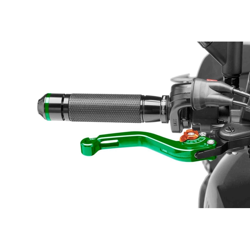 Brake lever without adapter PUIG rövid green/orange