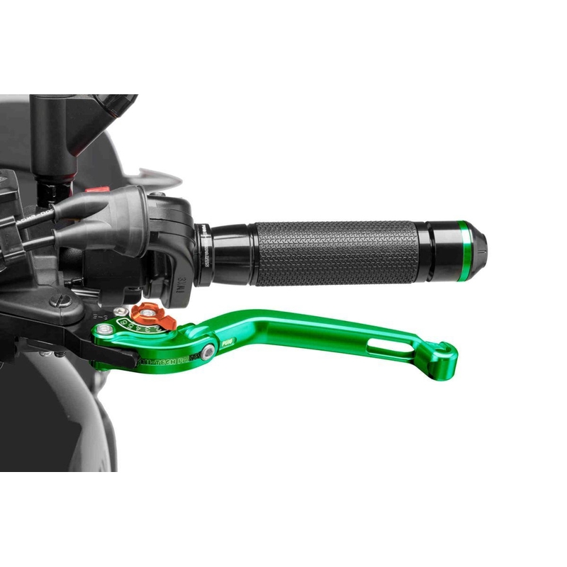 Clutch lever without adapter PUIG foldable green/orange