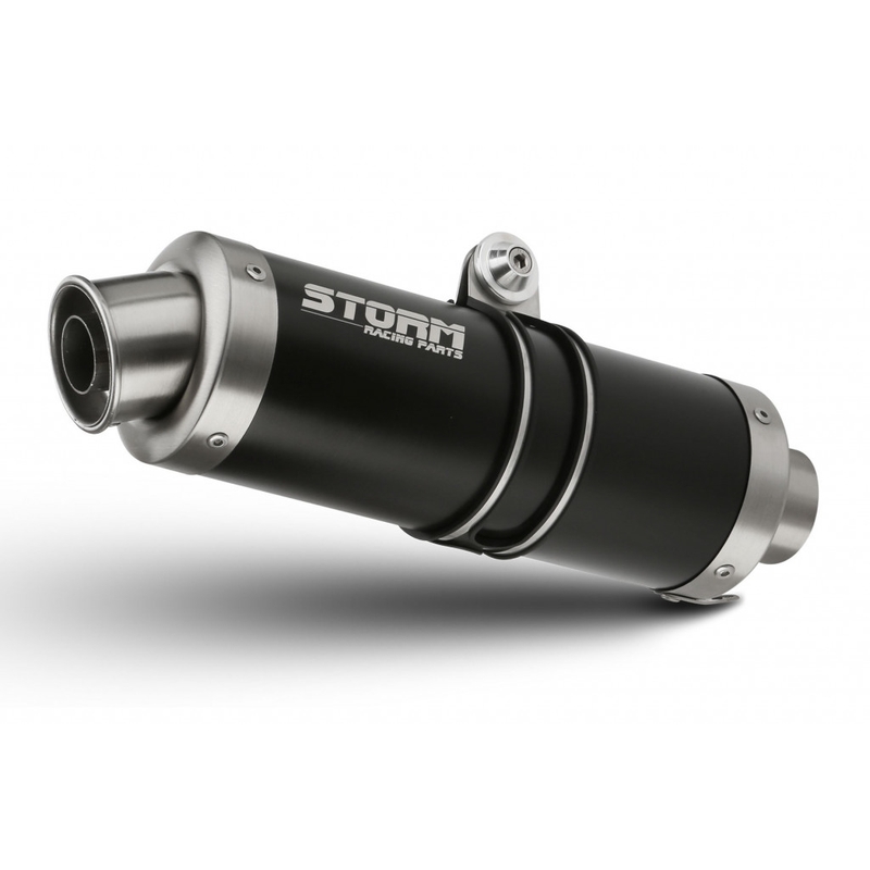 Kipufogóvég STORM GP Acélos fekete részére TRIUMPH Speed Triple 1050 2016-2019