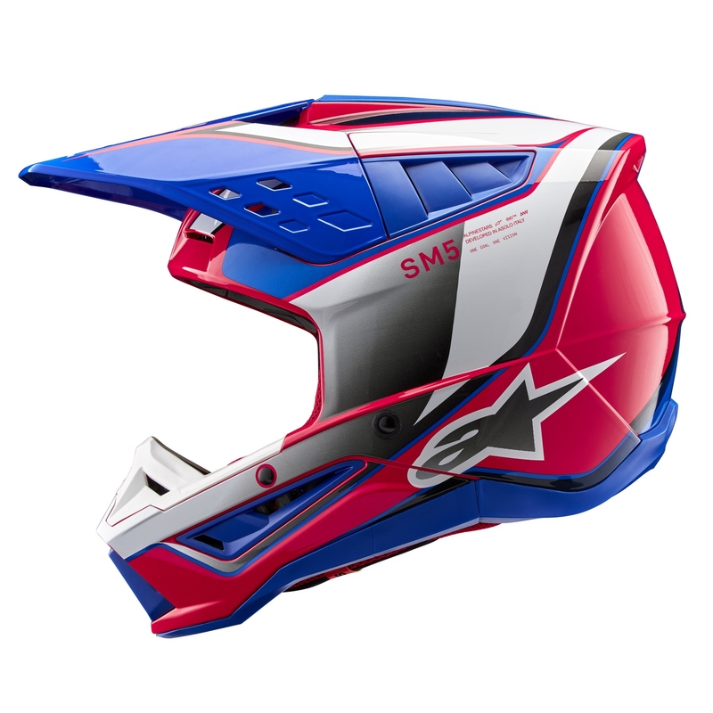 Alpinestars S-M5 Sail motokrossz bukósisak fehér-rózsaszín-kék