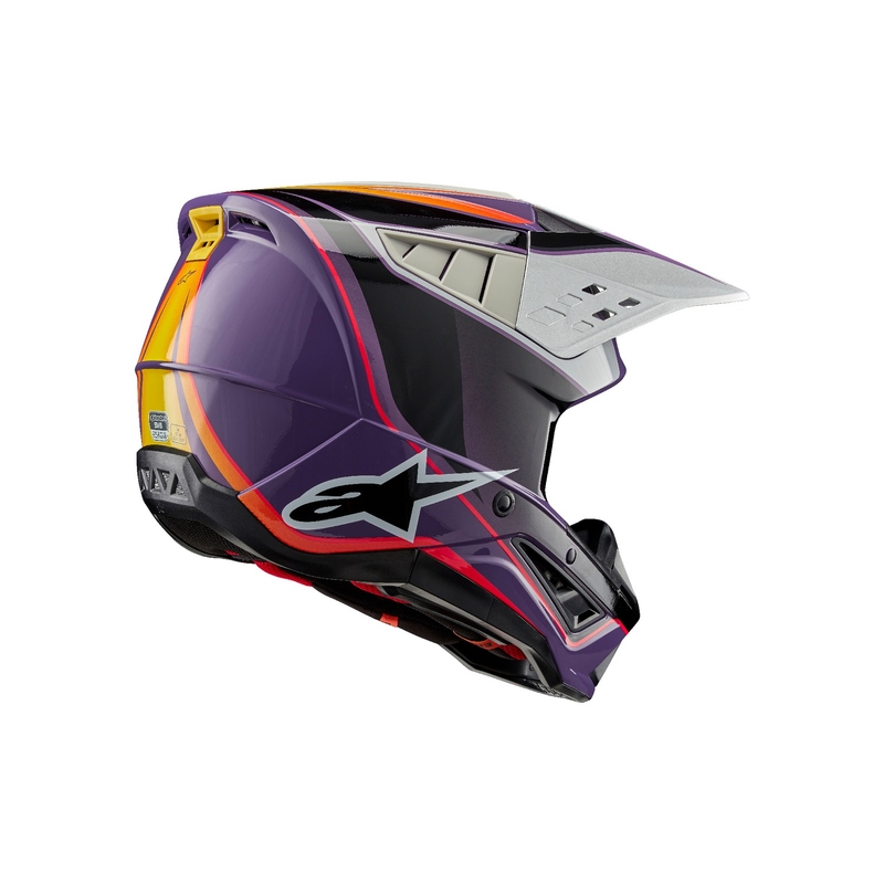 Alpinestars S-M5 Sail motokrossz bukósisak lila-fekete-ezüst